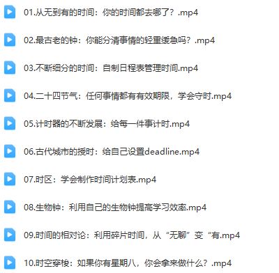 ahaschool儿童时间管理课10讲视频(高效科学时间管理)百度云网盘