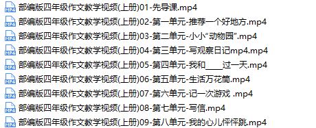 部编版四年级课本作文同步辅导训练提高视频课程(上下全册 16单元)