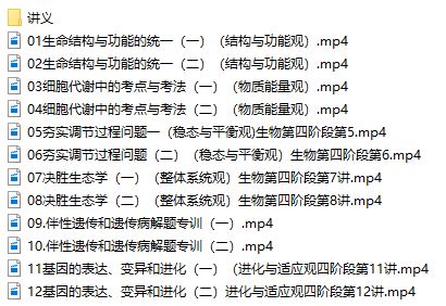 任春磊生物2021届高三生物三、四、五阶段复习视频网课资源(寒春二三轮+押题)