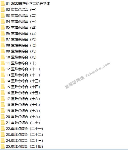 木子2022高考化学二轮拔高训练班课程视频(含真题精讲+36技口诀)网盘资源